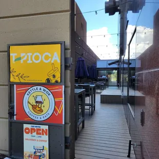 a sign on the side of a building