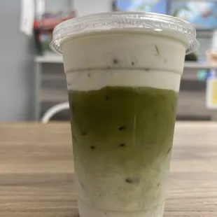 Milk foam matcha