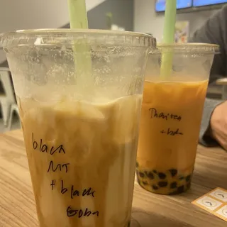 Black Milk Tea with Black Sugar Boba