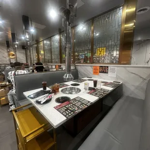 interior, sushi and sashimi