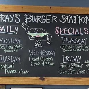 Menu - Daily Specials