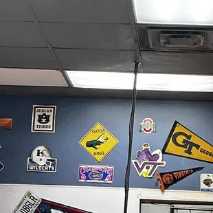 Georgia Tech and Auburn memorabilia, two schools my daughter is applying to for college