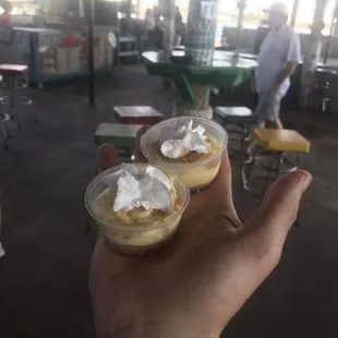 Banana pudding and key lime shots!! It&apos;s awesome