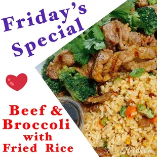 beef and broccoli fried rice