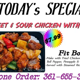 Sweet &amp; Sour Chicken with Rice