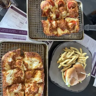 Margherita Pizza, Signature Cheese Pizza &amp; The T-Shotz Burger