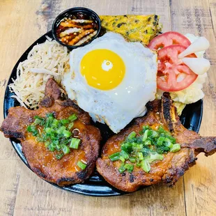 Grilled Pork Chop with Rice