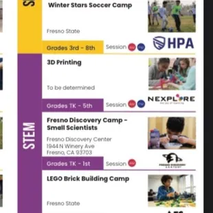Camp catalog
