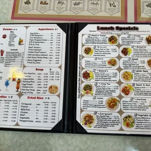 Lunch special menu Jan 2025