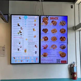 menu, donuts
