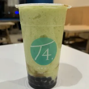 Avocado Smoothie with boba.