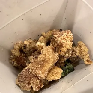 a close up of a food item