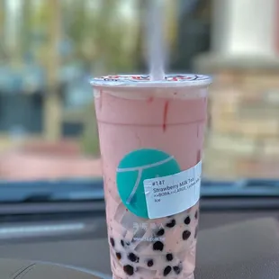 a cup of bubble tea