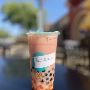 a cup of bubble tea