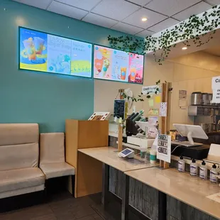 the interior of a restaurant