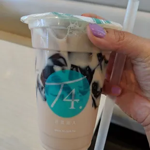 Classic Rose Milk Tea W/ Boba