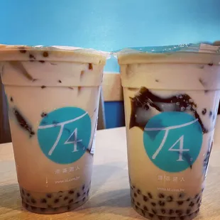 Grass Jelly Milk Tea