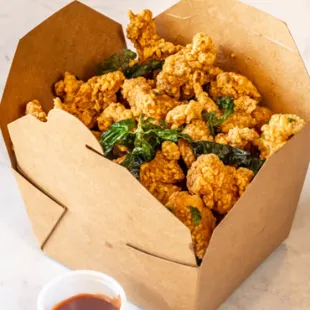 Basil Popcorn Chicken.