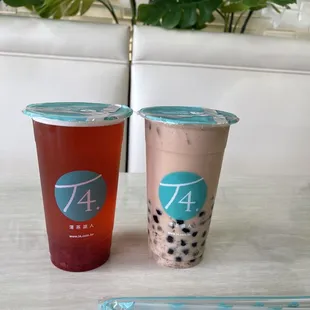 two cups of bubble tea