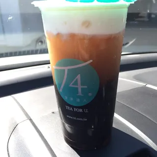 Mango Royal Tea Topped with Cream