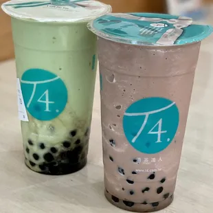 05.16.22 Avocado Smoothie and Chocolate Slush boba drinks