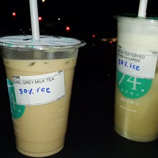 Green Tea Topped with Cream