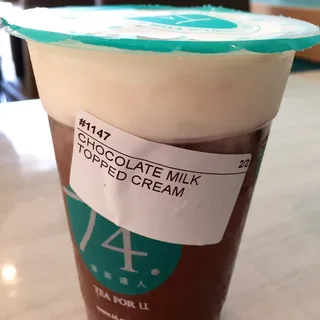 Chocolate Milk Topped with Cream