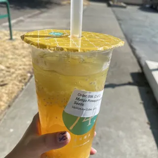 Mango Pineapple with Basil Seeds
