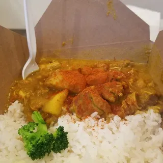 Curry Chicken over rice
