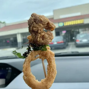 Basil Popcorn Chicken and calamari