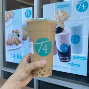 Large Winter Melon Milk Tea w/ agar boba ~ $5.95