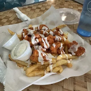 Buffalo chicken fries appetizer