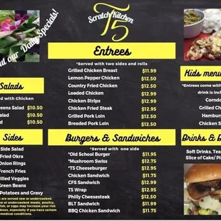 Lunch menu