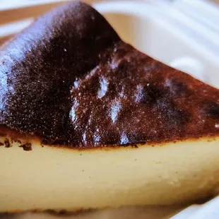 Slice of Basque cheesecake (4/17/24)