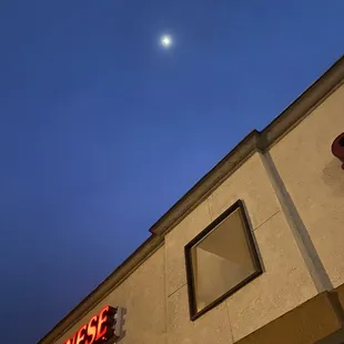 the moon in the sky