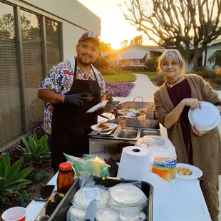 The chef and his grill.