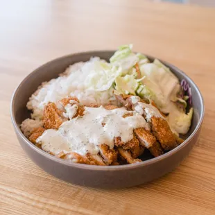 Crispy Chicken with creamy cilantro sauce!