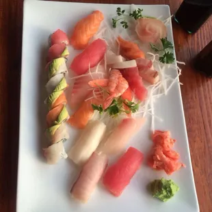 Sushi and sashimi combo
