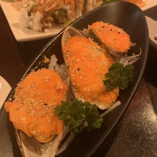 Baked green mussels. So good !