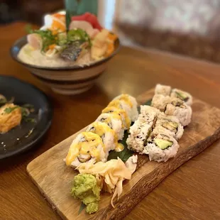 Scallop Tempura Roll, Eel Roll