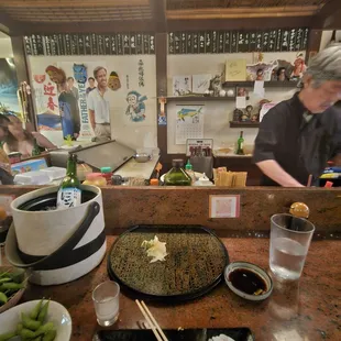 sushi and sashimi, interior