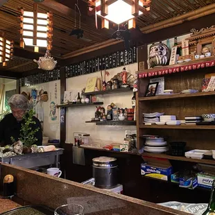 interior, sushi and sashimi