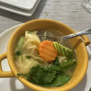 Ginger wonton soup - great flavor