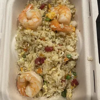 Fried Rice with Shrimps and Crab Meat