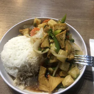 Hawaiian delight tofu instead of beef