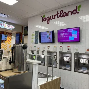 the interior of a yogurt shop