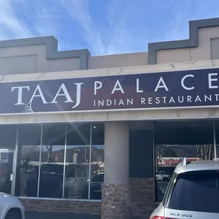 the front of the restaurant