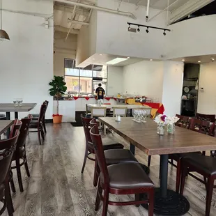 Buffet area. Spacious seating.