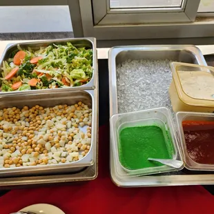 Chat &amp; Chutneys. Salad too.