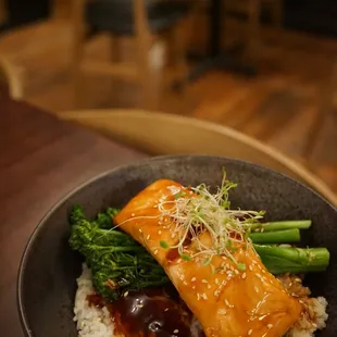 a plate of food on a table
